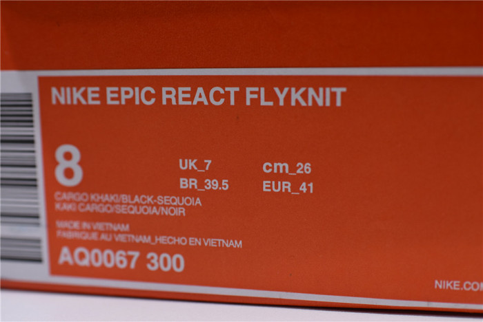(image for) nike epic react flyknit olive AQ0067 300